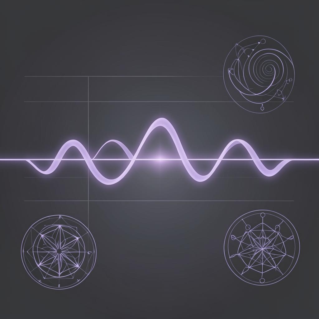 Abstract sound frequency and cymatics visualization